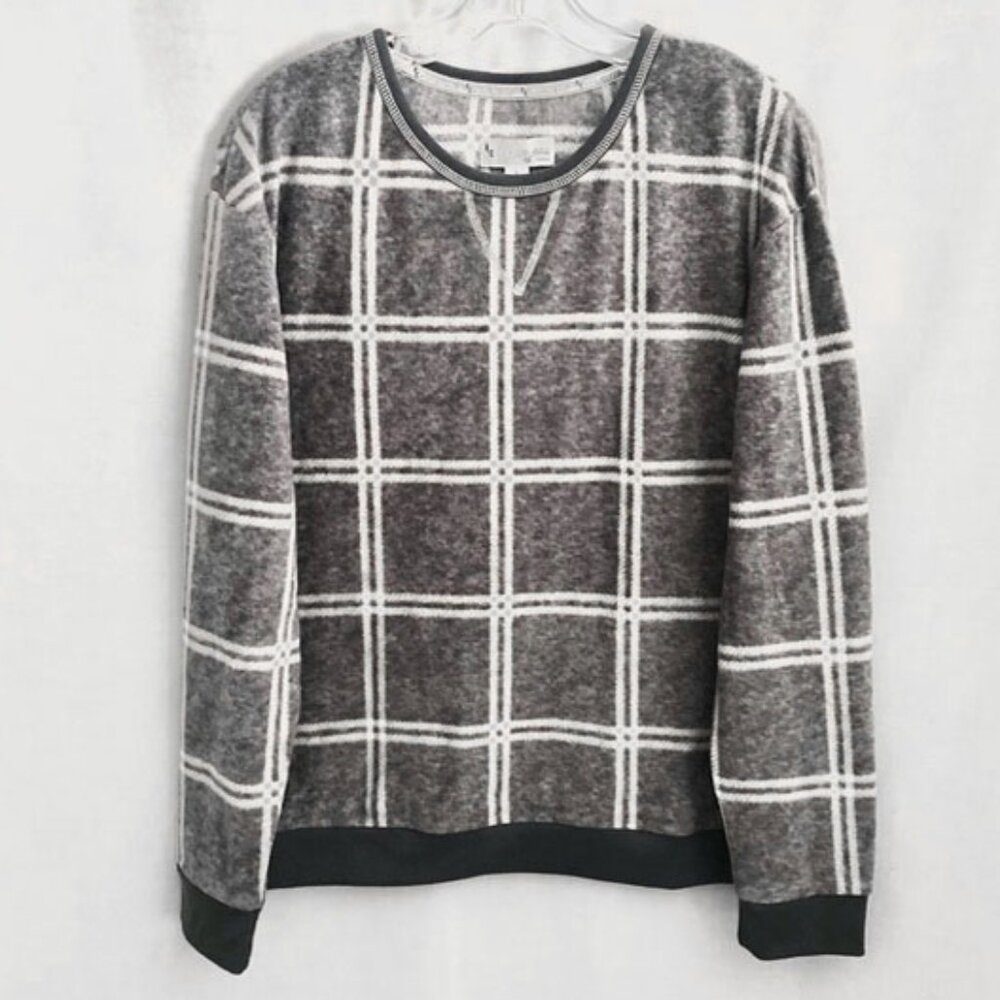 Koolaburra Ugg Brushed Fleece Top Sweater Plaid Size Small NWT